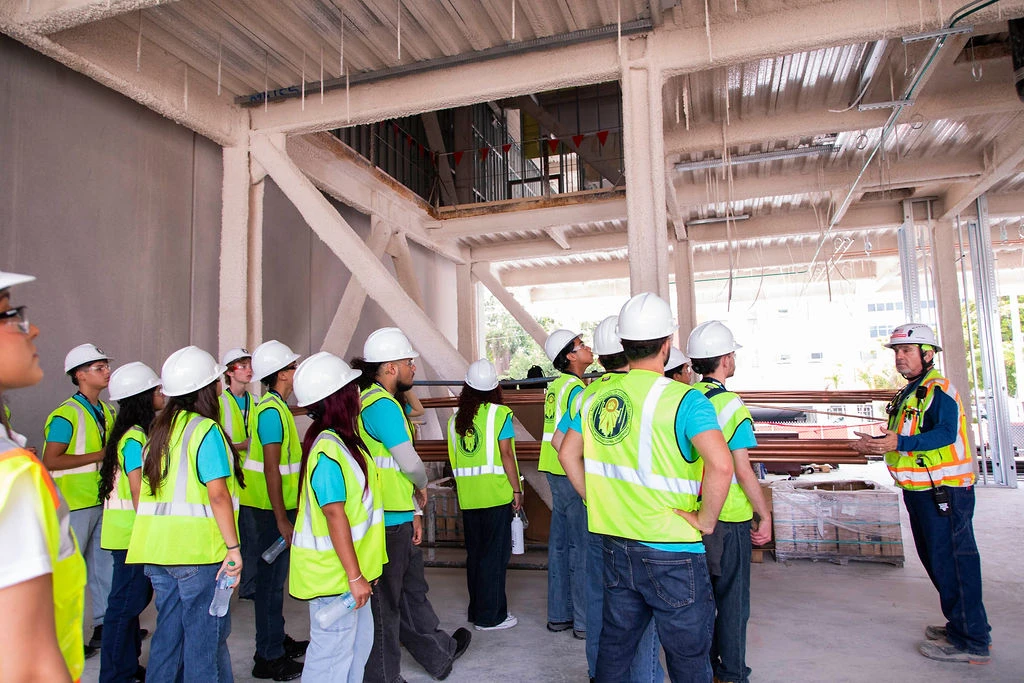 FIU Builders of Tomorrow students on site