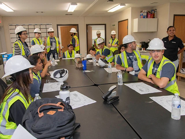Future construction management students at FIU Trimble Camp