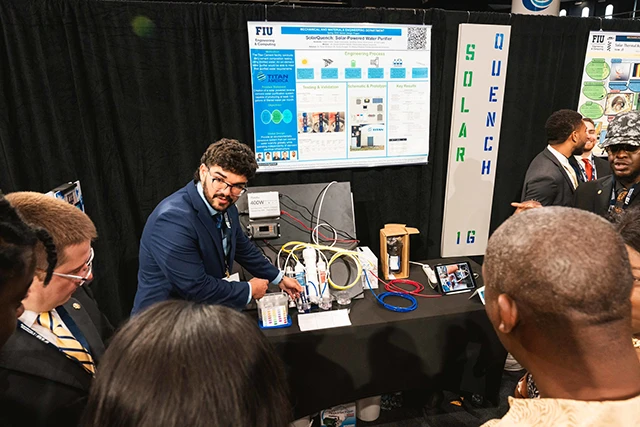 Solar power-focused project at Senior Design Showcase 2025