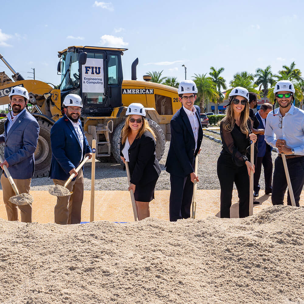 Shovel from the FIU College of Engineering & Computing new center groundbreaking