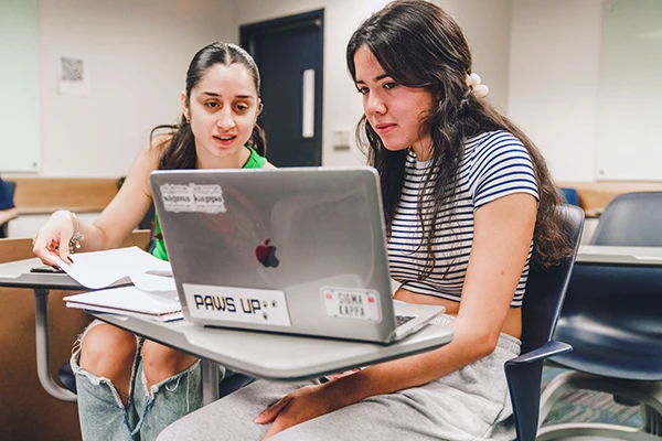 FIU students work on their laptops
