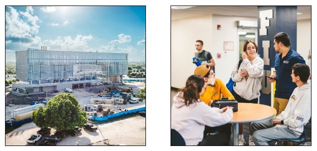 New Engineering Complex and Students