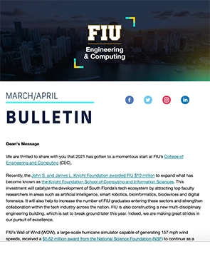 Screenshot of March/April 2021 Bulletin